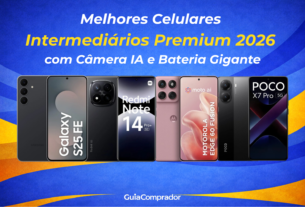 Descubra os Melhores Celulares Intermediários Premium 2026! Nosso guia definitivo analisa modelos com Câmera IA, bateria gigante e desempenho top. Encontre o smartphone ideal para você!
